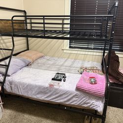 Full and twin size bunk bed. Comes with twin mattress only. Like new!