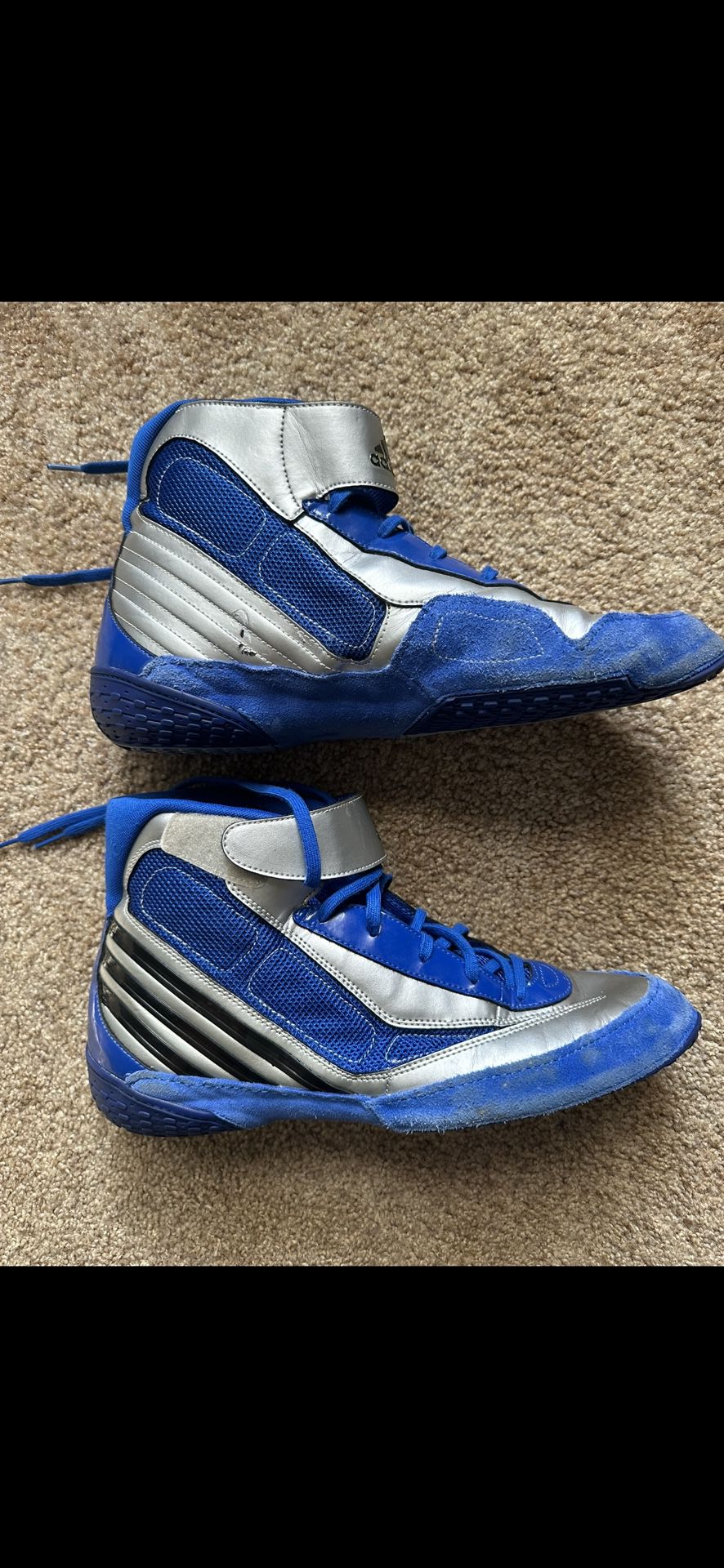 Adidas Tyrint 5.0 Wrestling Shoes Silver Blue Men’s Size 11.5 