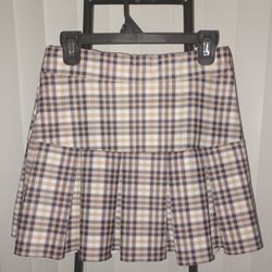 Plaid SKIRT with shorts Attached