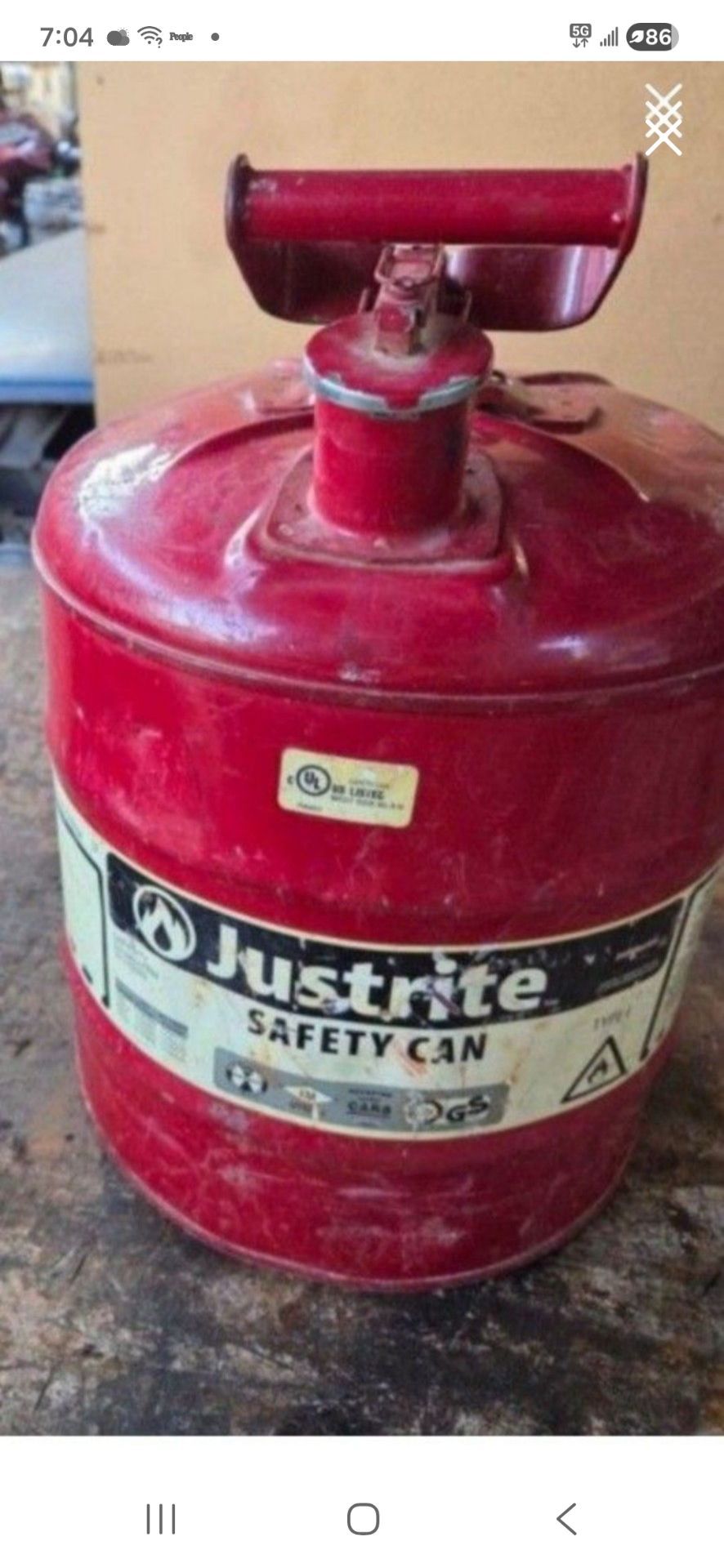 Steel gas can