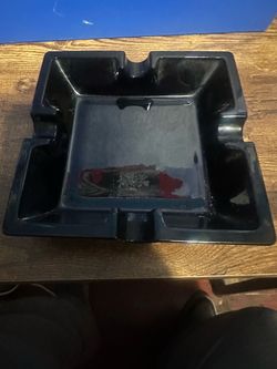 Black Ceramic Square Ashtray