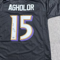 Nelson Agholor Signed Autograph Custom Jersey - Beckett Coa - Baltimore Ravens