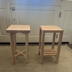 Pottery Barn Style Small End Cocktail Tables, Solid Wood, Sturdy & Super Cute - 2 Versions - $40/50