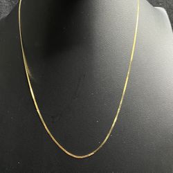 14k Gold Herringbone Necklace 