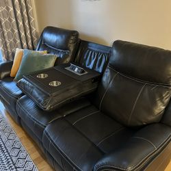 Leather Sofa and Loveseat