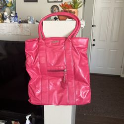 Angels pink shoulder leather bag