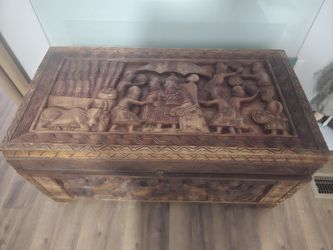 Handmade Wooden Chest From Nigeria