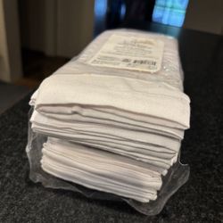 Dinner Napkins White NEW (set of 20) All Cotton Fabric