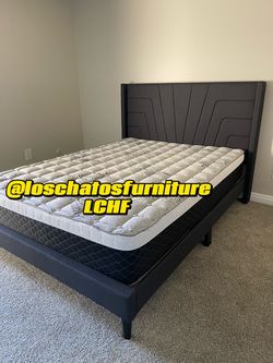 Queen size bed frame and mattress