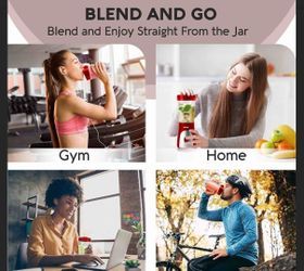Mueller Smoothie Blender, Personal, Red, 15oz Travel Cup – New (Open Box)