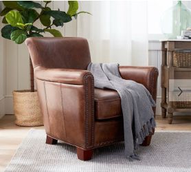 Pottery barn chair leather
