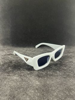 White Prada Glasses With Black Lenses
