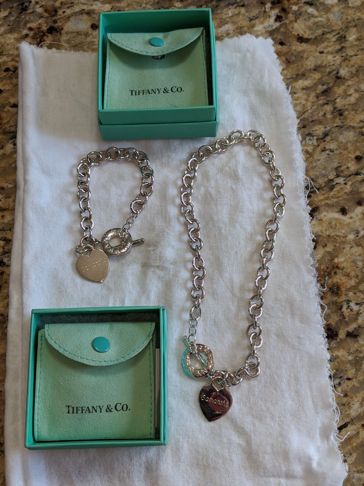 Tiffany and company necklace bracelet set used