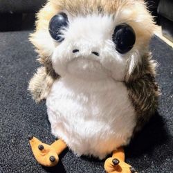 2 Star Wars Talking Porg And Stuffed Porg With Babies Set