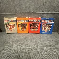 NEW SEALED 1990 Series 1 NBA Hoops Collect-A-Books COMPLETE SET of 4 Boxes