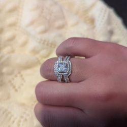 Cubic Zirconia Diamond Engagement Ring Size 7 