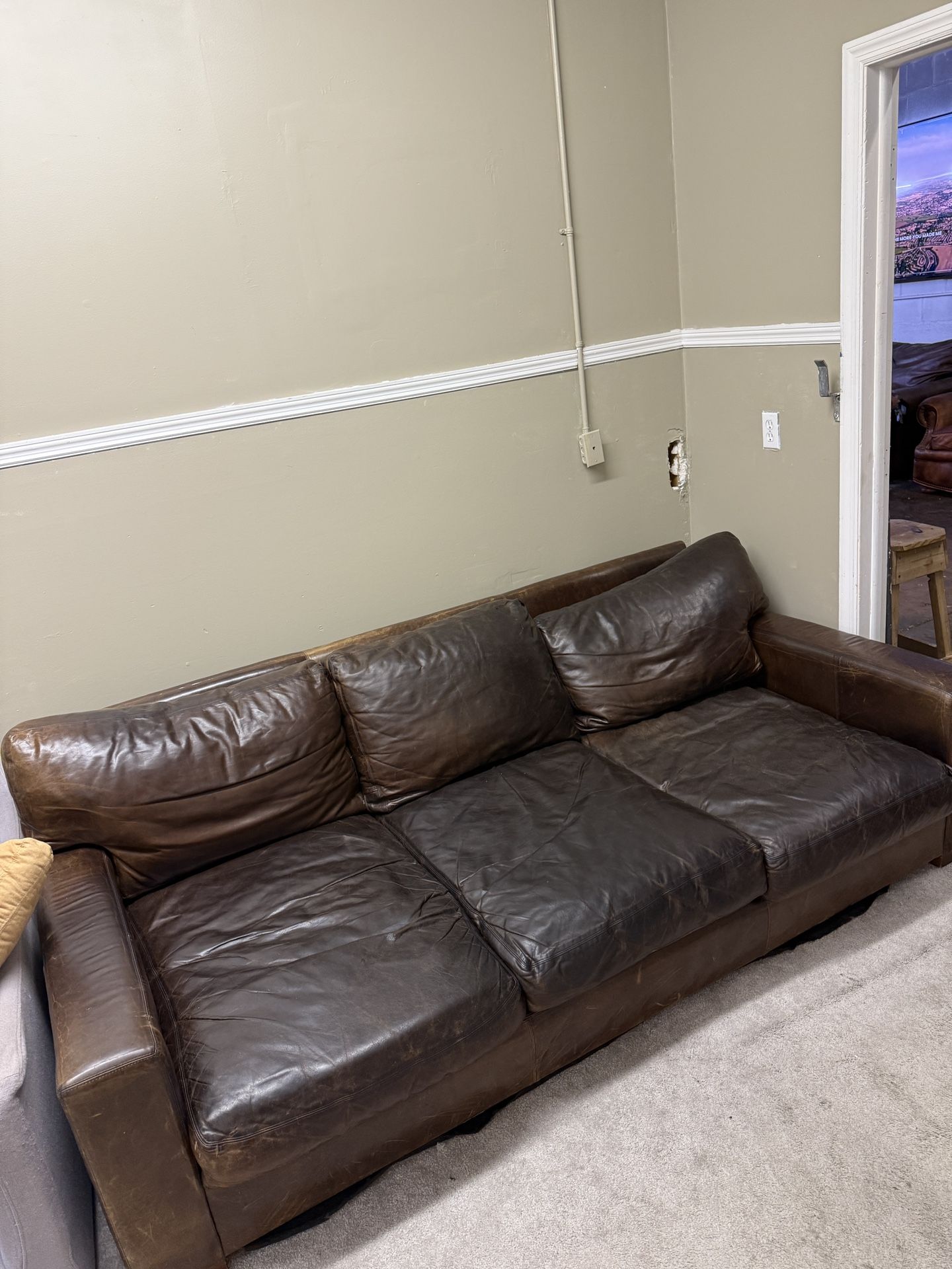 Restoration Hardware Leather Couches