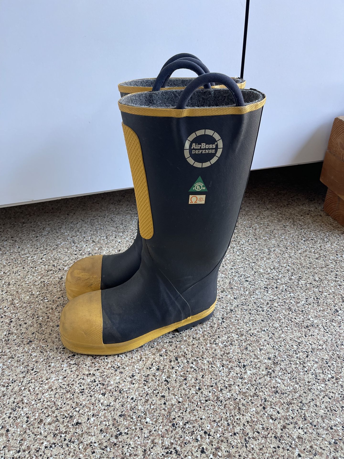 Airboss Defense Rubber Firefighter Boots Steel Toe