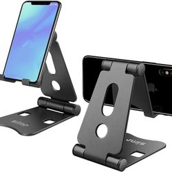 Adjustable Cell Phone Stand - Simr Portable Phone Holder - Foldable Desktop Stand for iPhone 12 11 Pro Xr Xs Max X 8 7 6 Plus iPad Mini Huawei Samsung