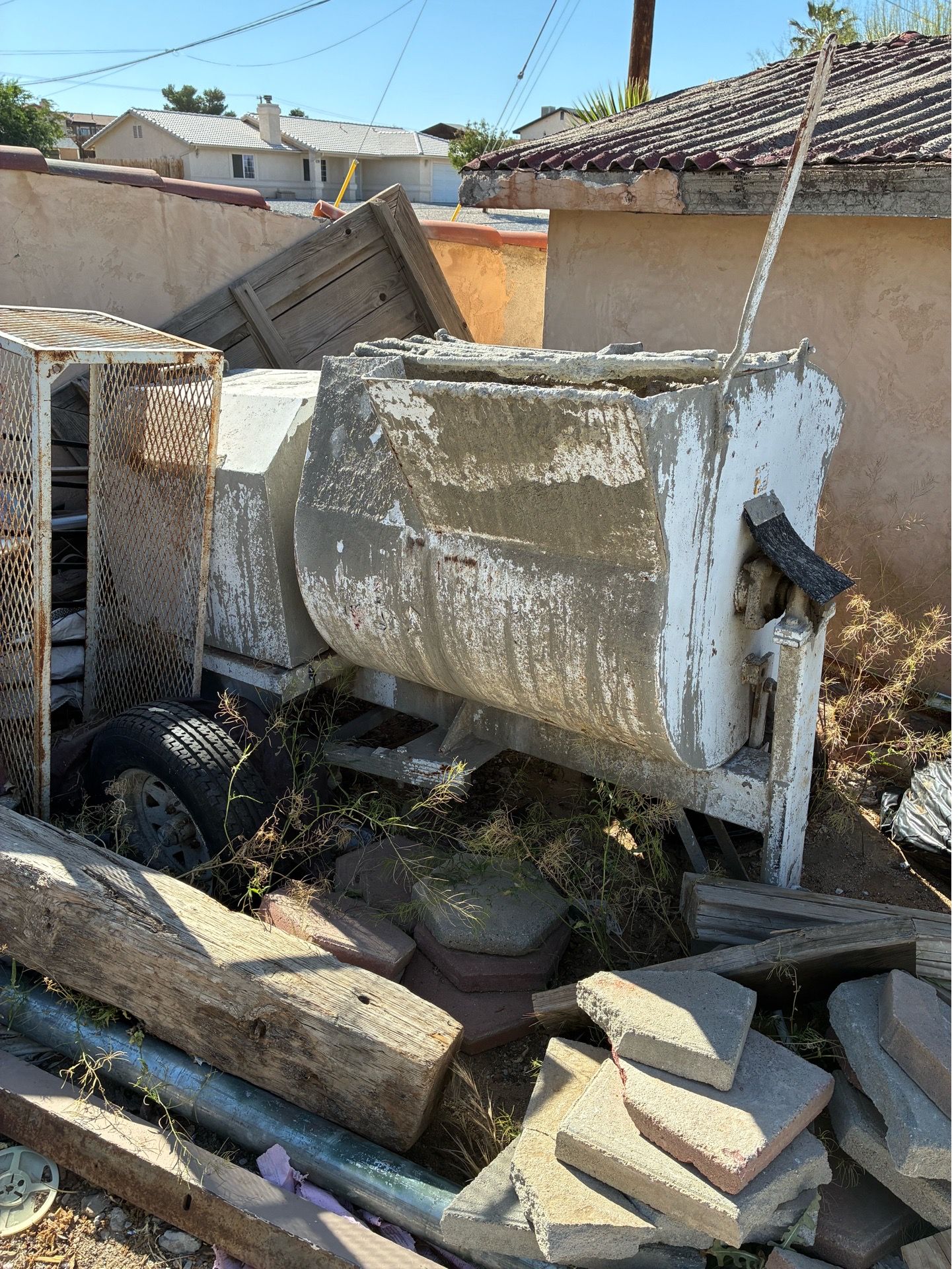 Diesel fuel stucco mixer