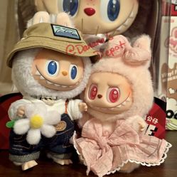 Labubu Doll Clothes Outfit Sweet Candy Dress Pink