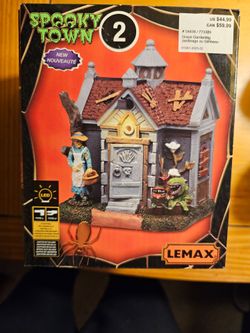 Halloween Lemax Spooky Town Grave Gardening # 54436
