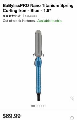 BaBylissPRO Nano Titanium Spring Curling Iron 1.5"