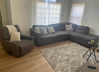 FREE LOCAL DELIVERY Beautiful Clean Sectional Sofa W chaise and sleeper! DELIVERY AVAILABLE
