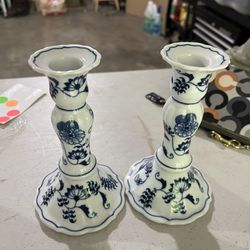 Blue Danube Candle Holders