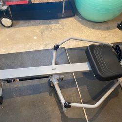 Full Motion Rowing Machine Rower w/ 350 lb Weight Capacity and LCD Monitor