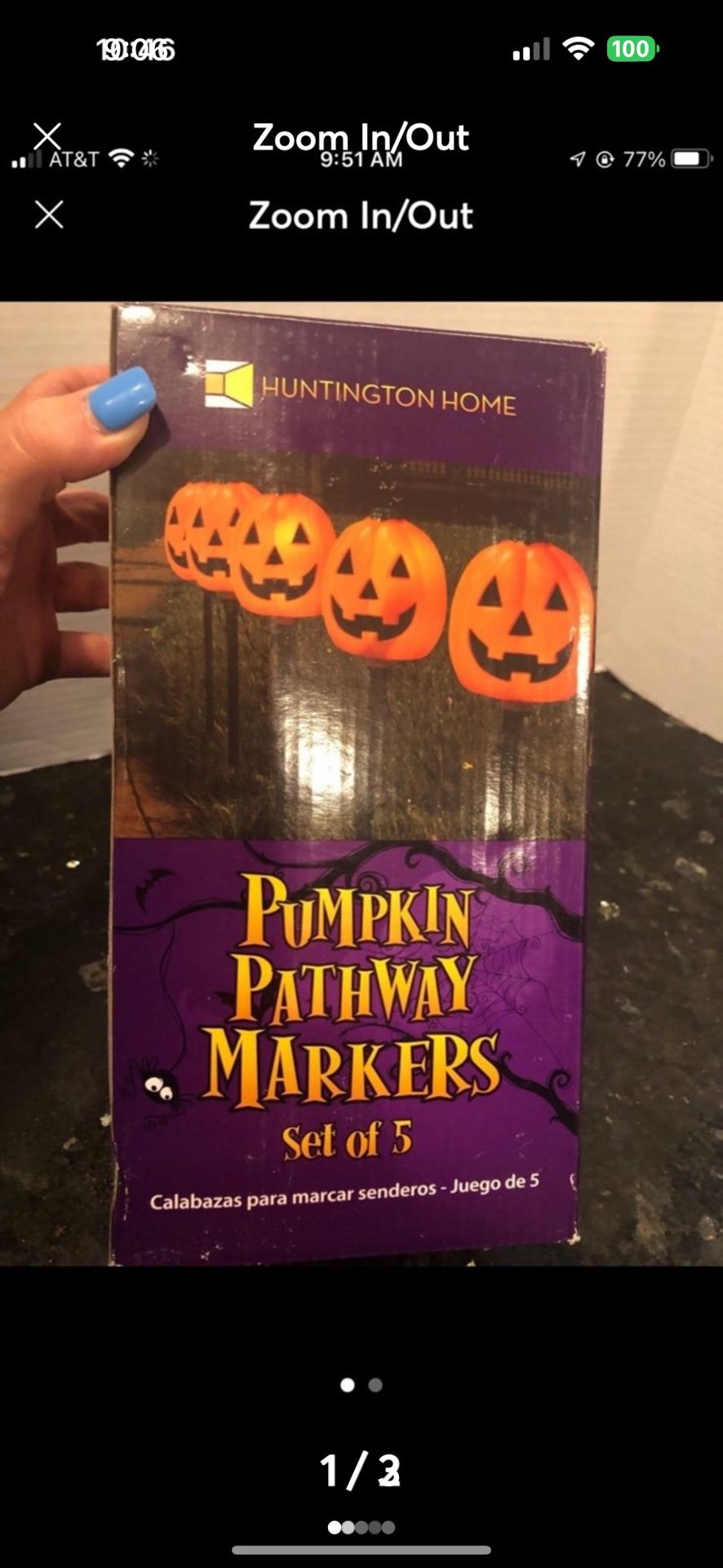 2015 Huntington home pumpkin pathway markers set of five pumpkins
