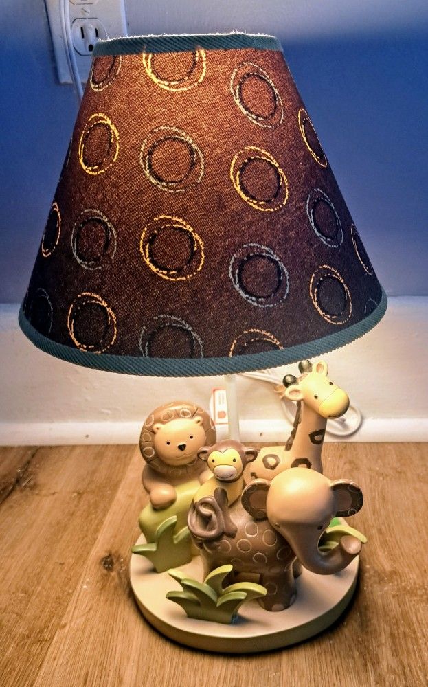 Lamb's & Ivy Jungle animals Lamp Elephant•Monkey•Giraffe•Great Condition