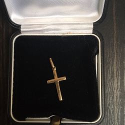 Solid Gold 14k Cross Pendant 