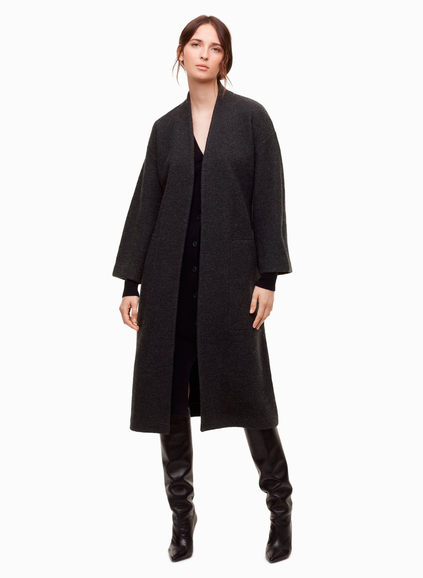 aritzia wilfred calantha robe jacket wool coat XXS