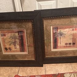 Set Of 2 Palm Tree Pictures 