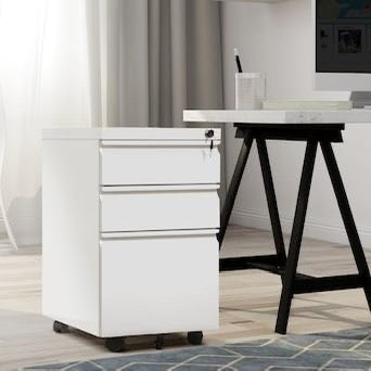 White 3 -Drawer 14.96 File Cabinet