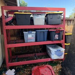 4 Tier Industrial Steel Freestanding Shelf 