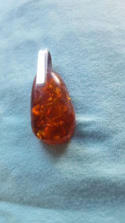 925 Amber pendant