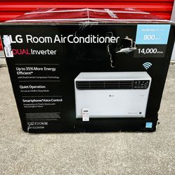 LG 14,000 BTU 115V Window Air Conditioner Cools 800 Sq. Ft. with Dual inverter, Remote and Wi-Fi in White  (BRAND NEW )   