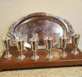 wallace baroque silver plated 8 pc set