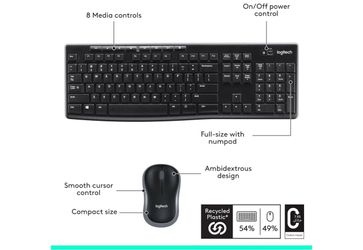 Logitech Visit the Logitech Store 4.5 4.5 out of 5 stars (110,904) Logitech MK270 Full Size Wireless Keyboard and Mouse Combo - Black Full size keyboa