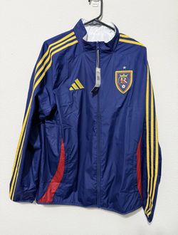 Adidas REAL SALT LAKE RSL Large On-Field Anthem Full-Zip REVERSIBLE JACKET NWT