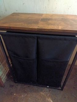 Wooden Top Laundry Sorter/Organizer