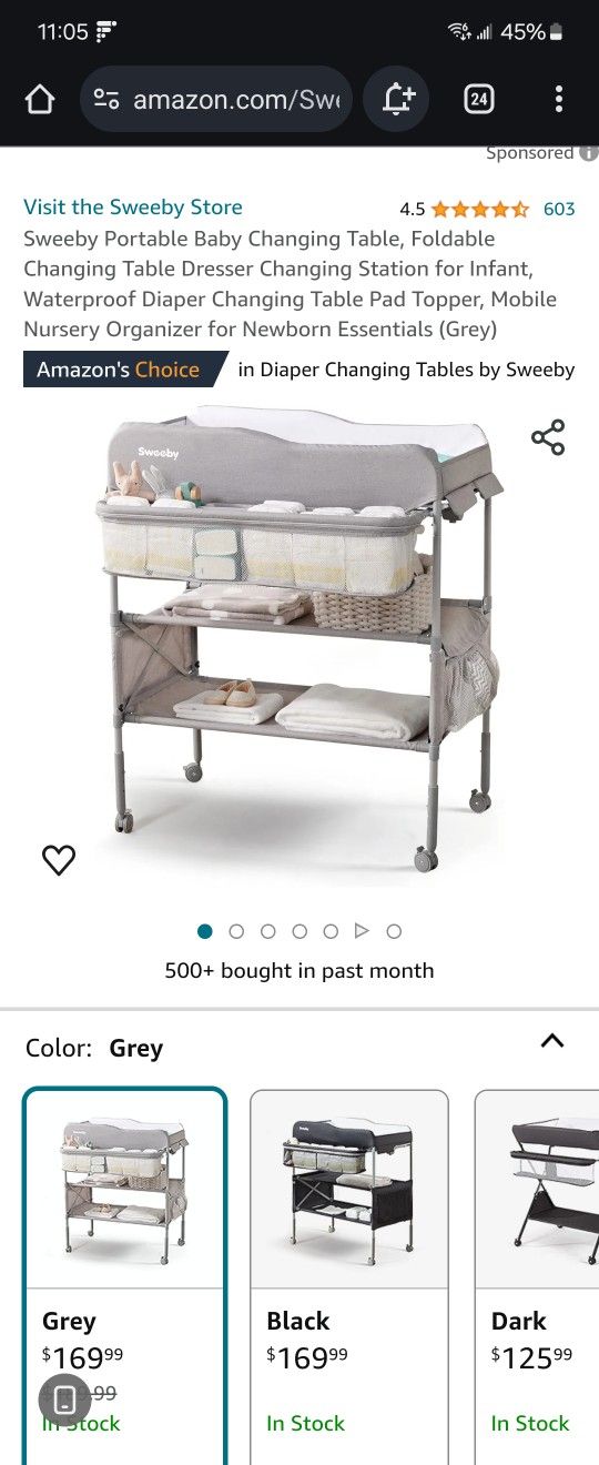 Sweeby Diaper & Changing Table