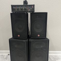 Harbinger 12in & Wharfedale Pro 15in Speaker Set