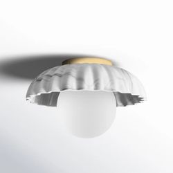 Faux Marble Flush-mount Light