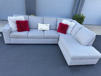Grey sectional couch