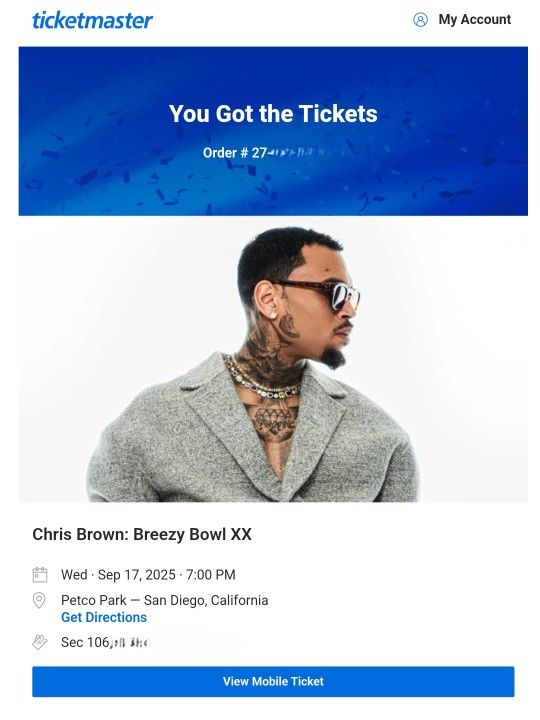 Chris Brown Tickets - Breezy Bowl 9/17