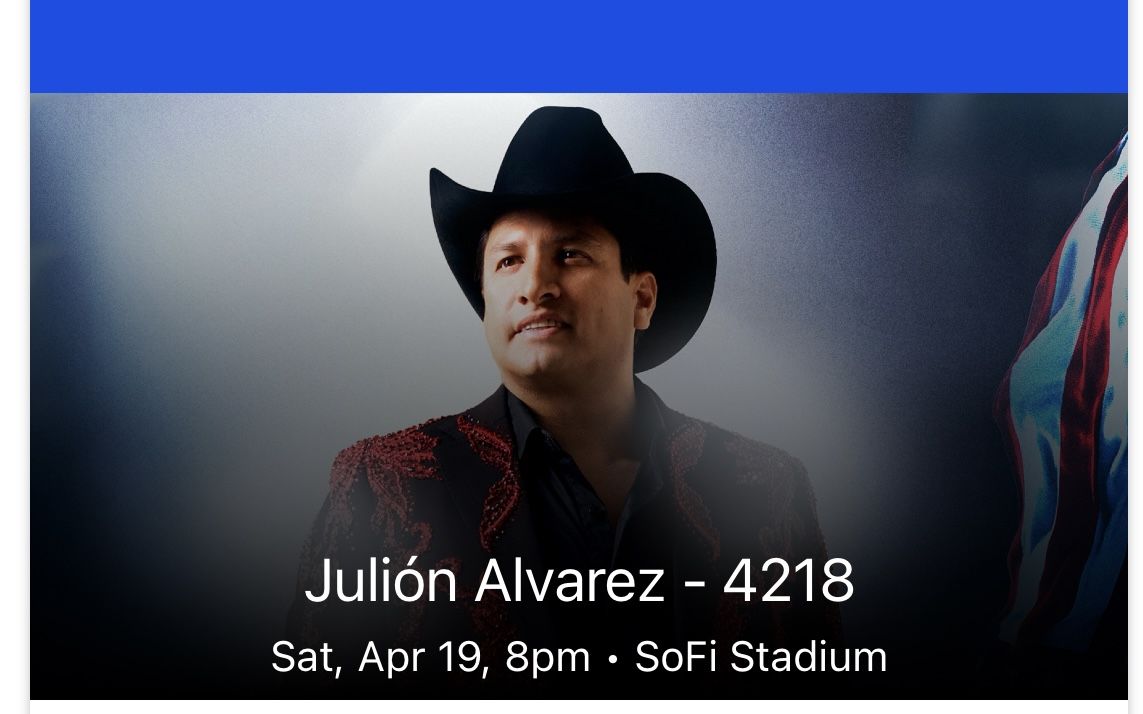 Julion Alvarez - 2 Tickets - 350$ Each