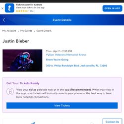 Justin Bieber Tickets